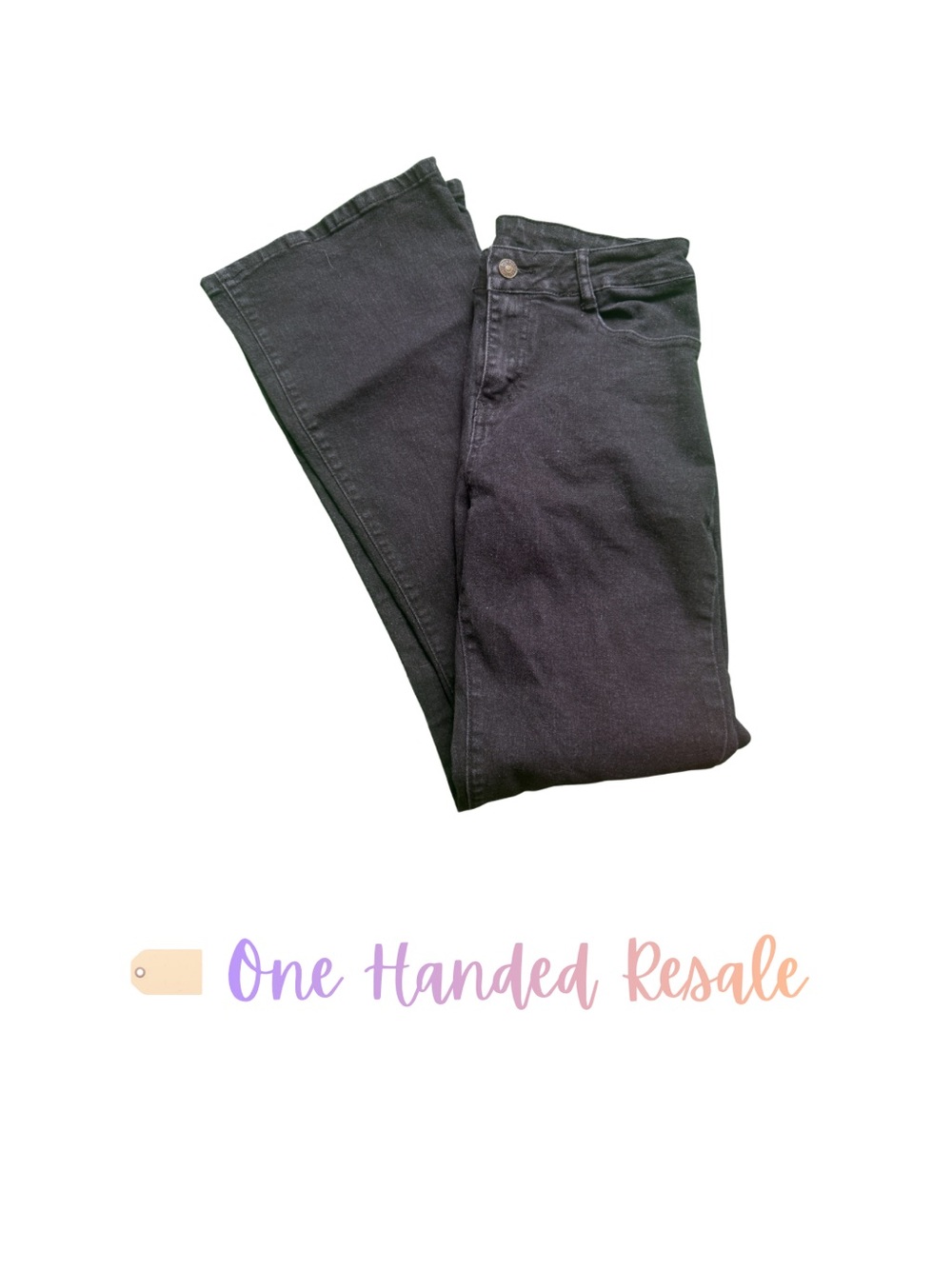 🖤 Women’s Jeans Classic Black High Rise Straight Leg Pants 6